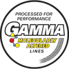 Logo with text 'Gamma Molecularly Altered Lines' and molecular structure graphic.