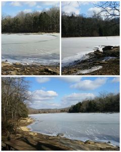 Cordell Hull Lake in the winter near Nashville TN