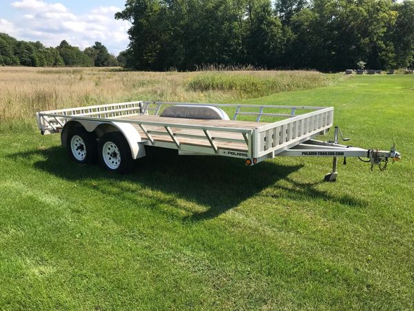 Used Polaris Tandem Aluminum 14" ATV Trailer. $4950 plus Hst.