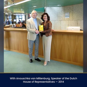 Hans Izaak Kriek with Anouschka van Miltenburg, Speaker of the Dutch House of Representatives, 2014