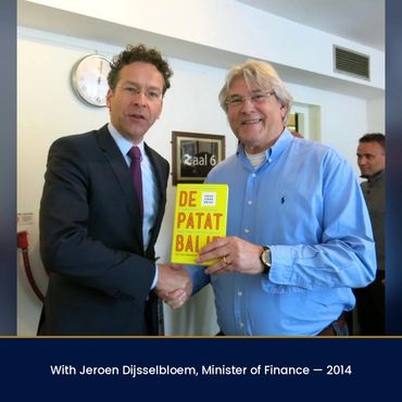 Hans Izaak Kriek with Jeroen Dijsselbloem, Dutch Minister of Finance, 2014