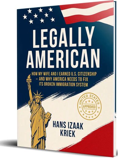 Legally American book cover by Hans Izaak Kriek