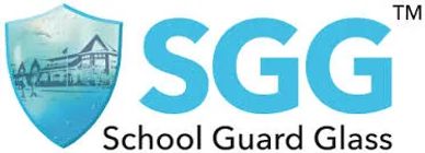 Logo of School Guard Glass featuring a shield and building illustration.