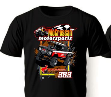 8 color screen printed t-shirt