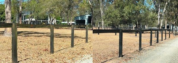 studcoat matt black fence paint before and after