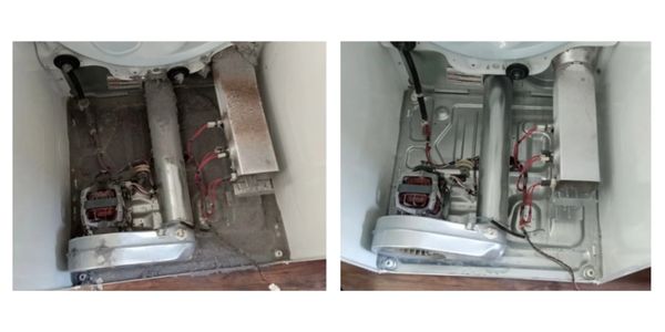 Before and After Dryer Maintenance