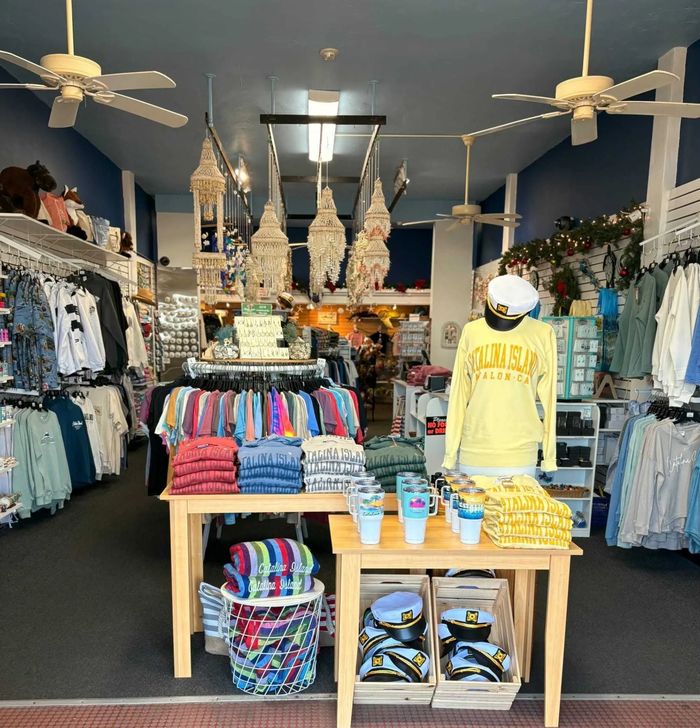 variety of Catalina Island souvenirs, gifts, apparel 