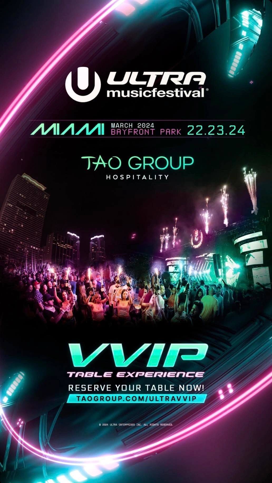 Cream Entertainment presents Ultra Miami sponsored by Tao Group Hospitality March 22-24, 2024 