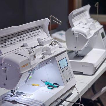 Behind every seamstress is a line of great sewing machines  to do the job right.