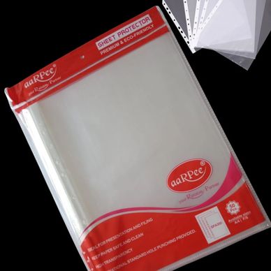 Clear plastic document sleeves for filing and presentation.