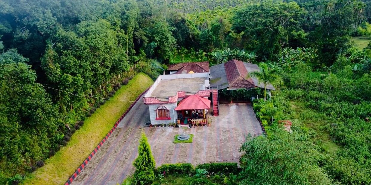 Drone view of GaVi Homestay.