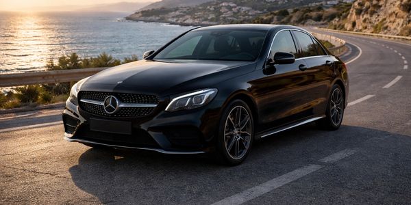 Black Mercedes C-180