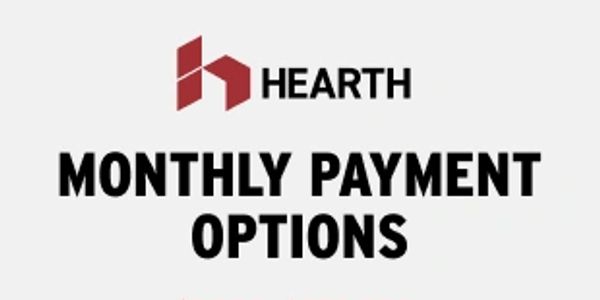 Hearth monthly payment options banner.