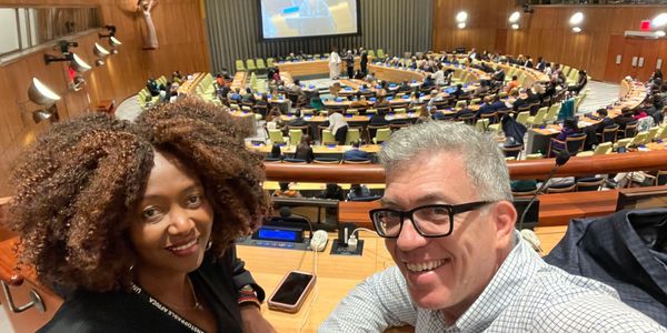 With Siamanda Chege at a United Nations event.