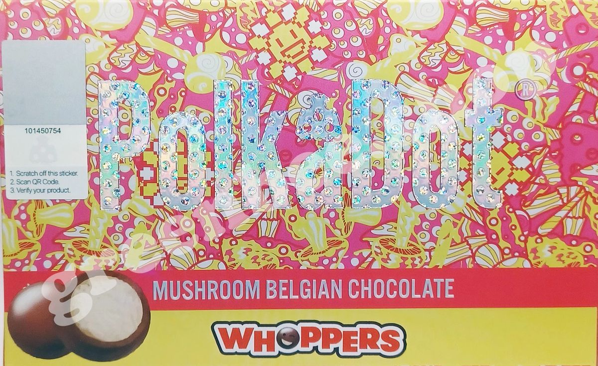 PolkaDot WHOPPERS Magic Mushroom Chocolate Bar
