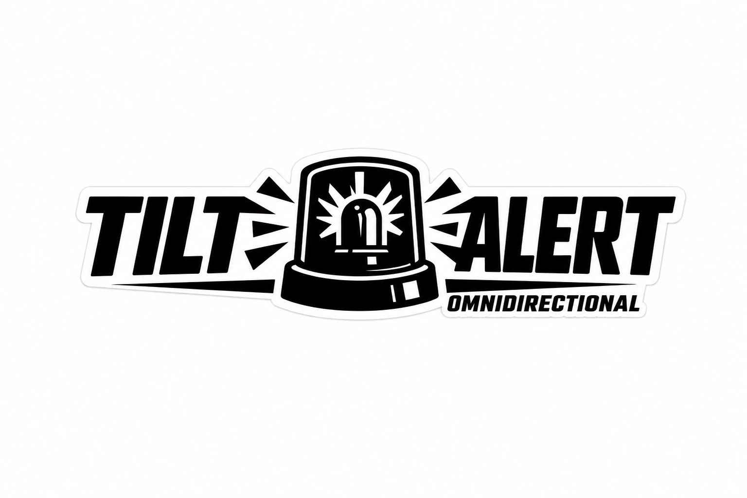 Black and white 'Tilt Alert Omnidirectional' logo with a siren.