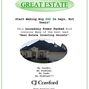 Advertisement for a real estate investment book promising quick profits.