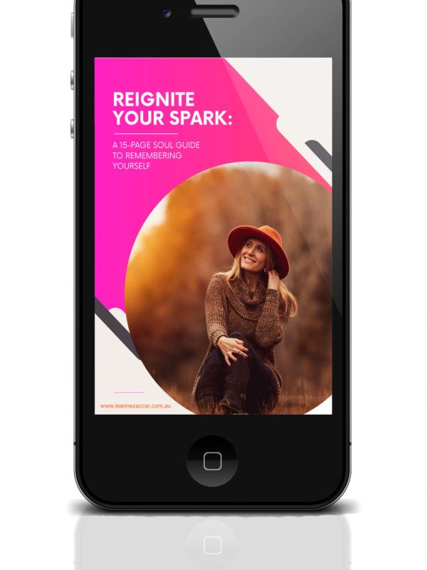 Mobile screen showing a soul guide titled 'Reignite Your Spark'.