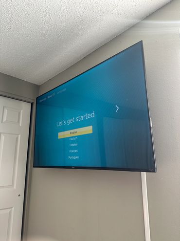 50" TV mounted on drywall