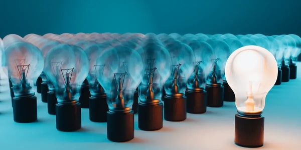 Light bulb showing ADHD in light form