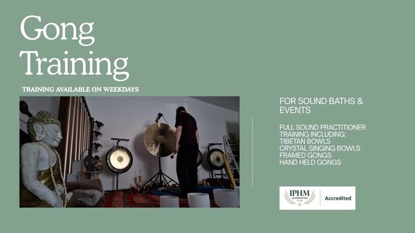 Man playing gongs