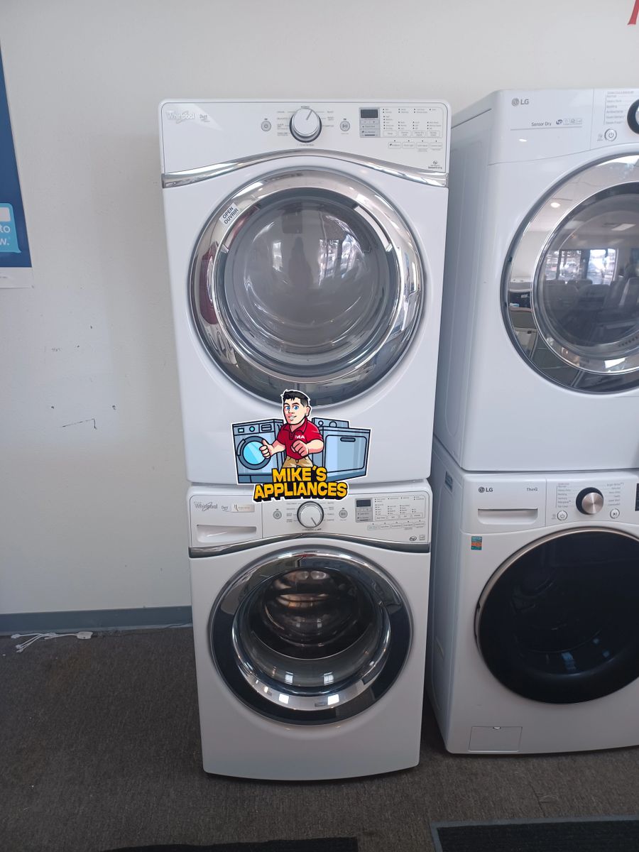 WHIRLPOOL DUET STACKABLE FRONTLOAD WASHER ELECTRIC DRYER SET