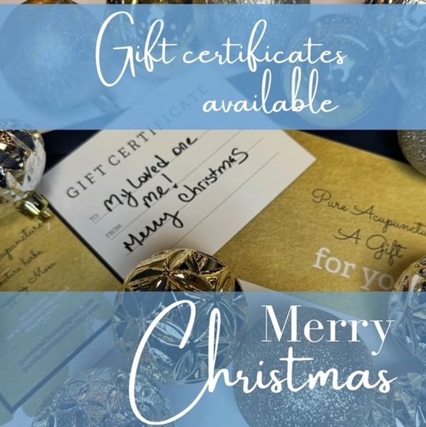 This holiday season give the gift of health and happiness! Gift certificates available in any denomi