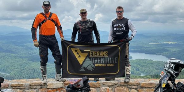 Veterans on adventure motorcycle ride