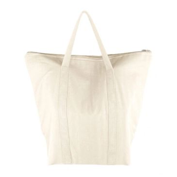 Plain white tote bag with handles