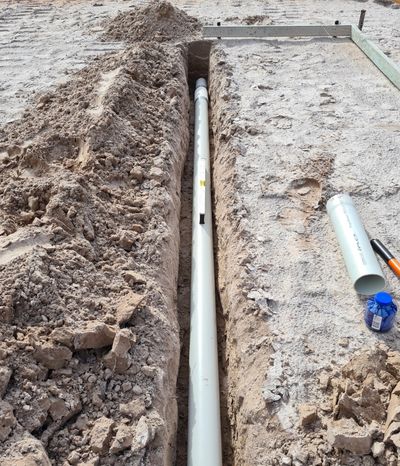 replacement of damaged sewer