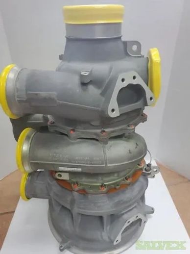 Stacked aircraft airframe turbochargers.