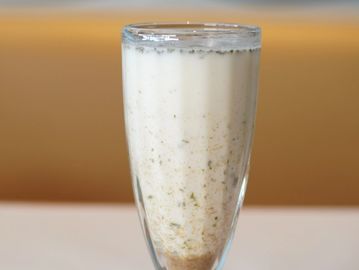 A creamy drink