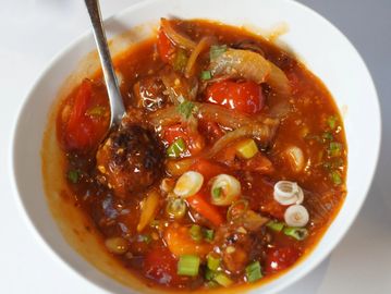 A Veg Manchurian Gravy bowl