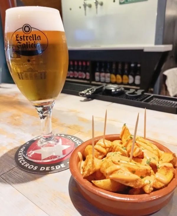 Caña Estrella Galicia y Pincho del Dia
