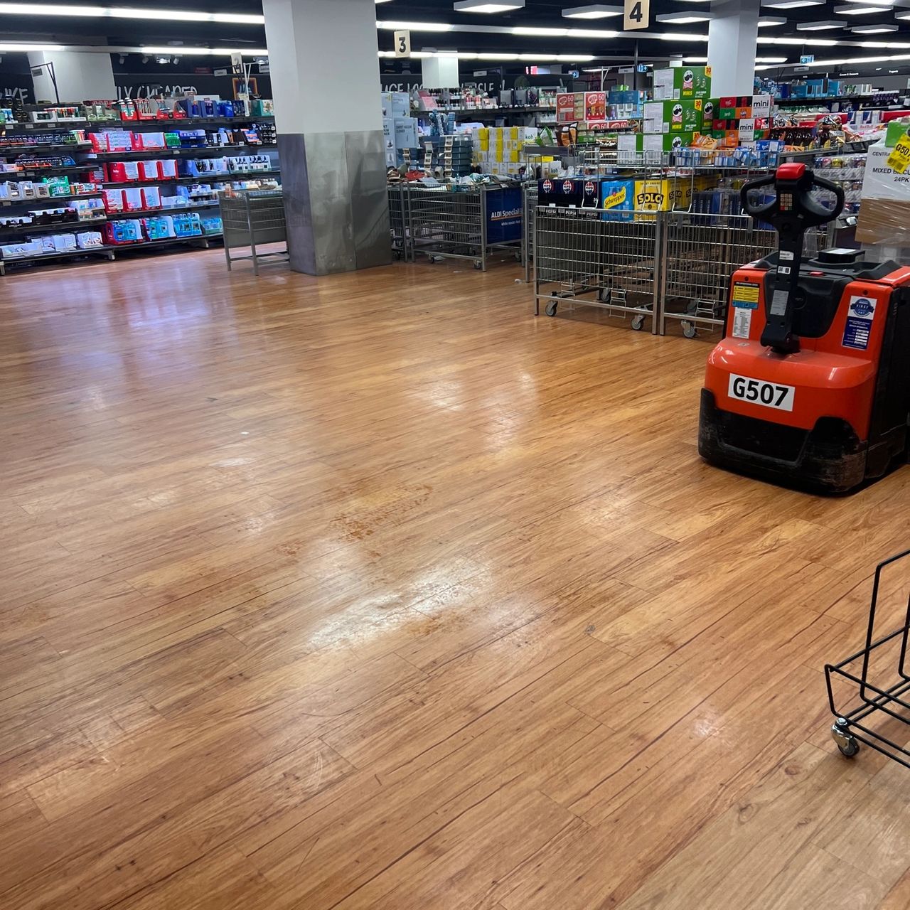 Grease Trap Overflow Cleanup – Restored Supermarket Floor in Kogarah