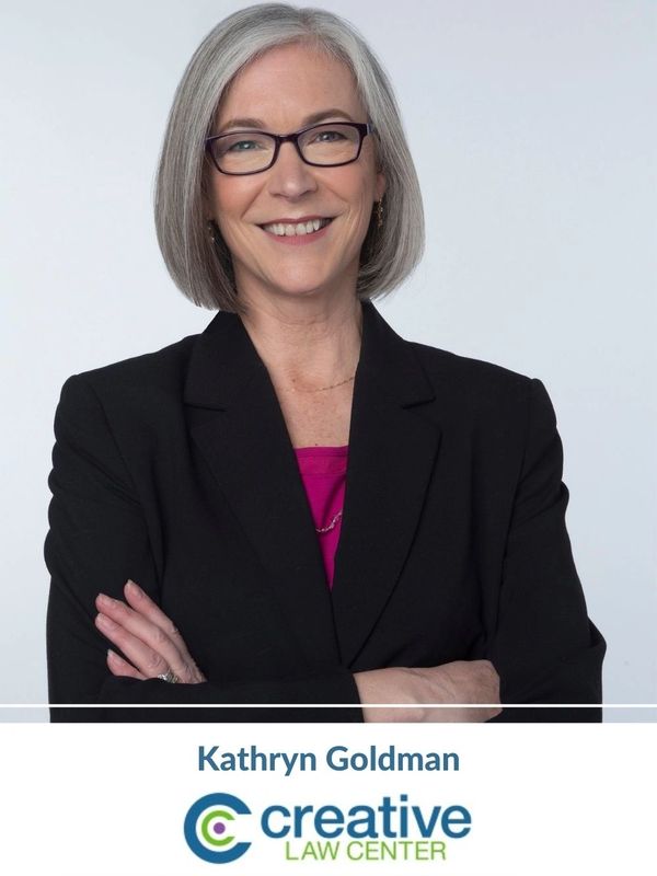 Professional portrait of Kathryn Goldman from Creative Law Center.