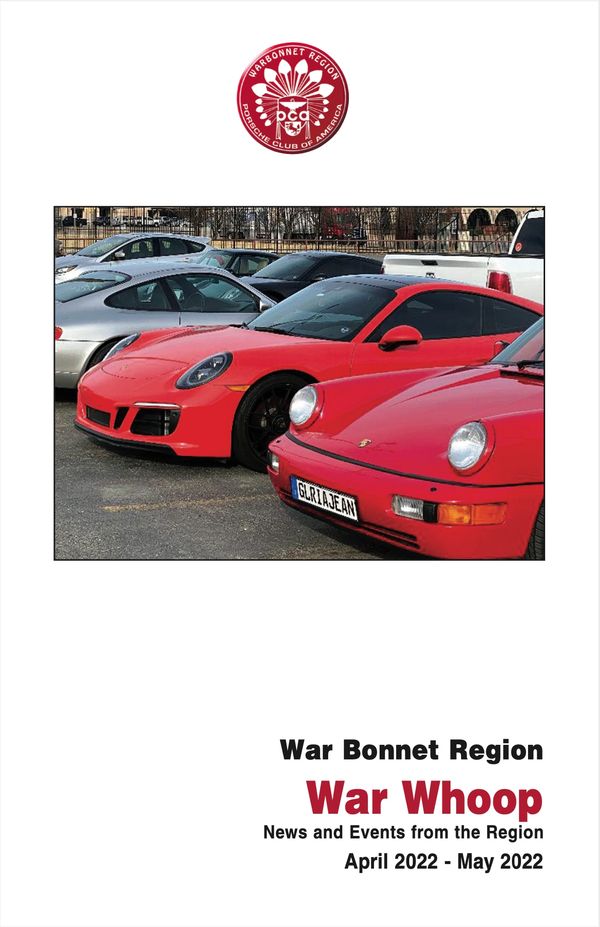War whoop cover that features a 80's model red 911 and next to it a red 991.2 Porsche 911