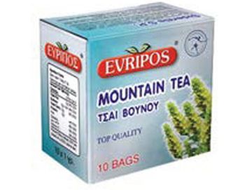 Box of Evripos Mountain Tea with 10 bags.