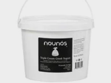 A container of Nounós Triple Creme Greek Yogurt.