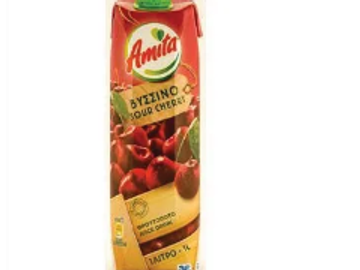Carton of Amita sour cherry juice.