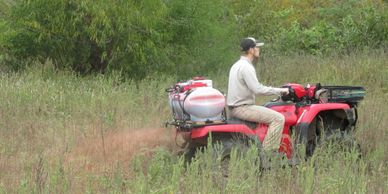 Herbicide application from ATV