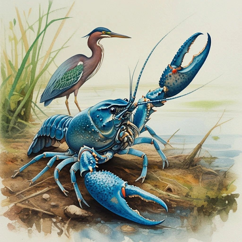 Calcasieu Parish, blue crawfish, Ti-Blu the hero of Ti-Blu series!
