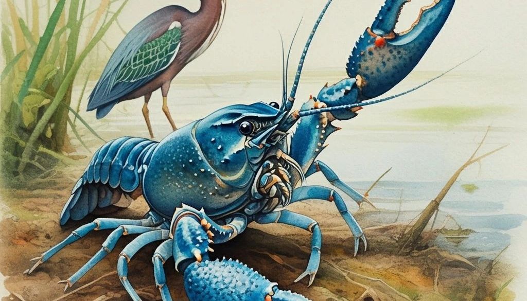 Calcasieu Parish, blue crawfish, Ti-Blu the hero of Ti-Blu series!