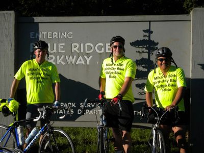 Biking blue ridge parkway