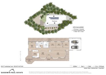 Floor plan of a modern home with 4 bedrooms and 2 bathrooms.