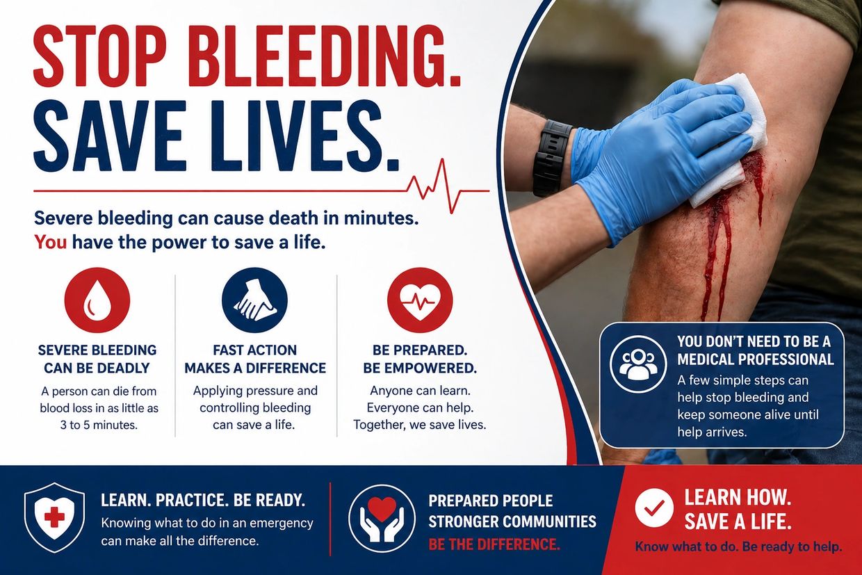 Stop bleeding fast to save lives with simple emergency steps anyone can learn.
