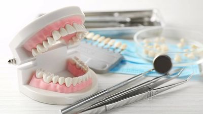 Dentist Tools Instrument Heath False Teeth Photo Background And