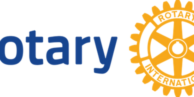 Rotary International logo with gear symbol.
