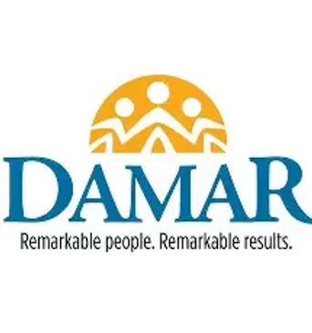 DAMAR logo with tagline about remarkable people and results.