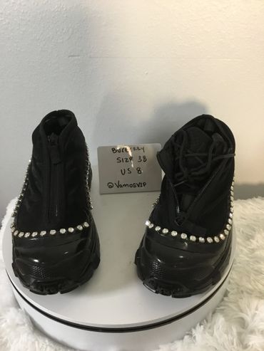 Burberry Black Crystal-Embellished Women's Sneakers 